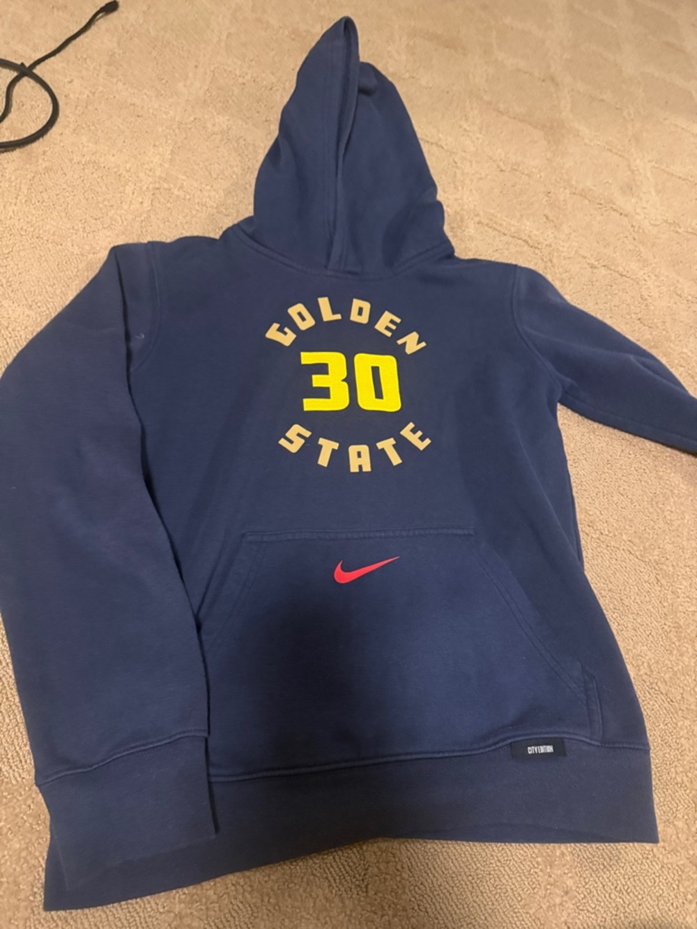 Nike Navy Hoodie with Yellow '30' and Red Swoosh